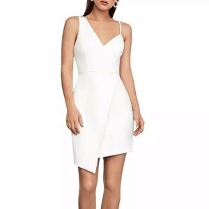 BCBGMAXAZRIA White Asymmetrical Cocktail Dress